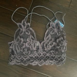 Free People Adella Bralette dark gray small nwt